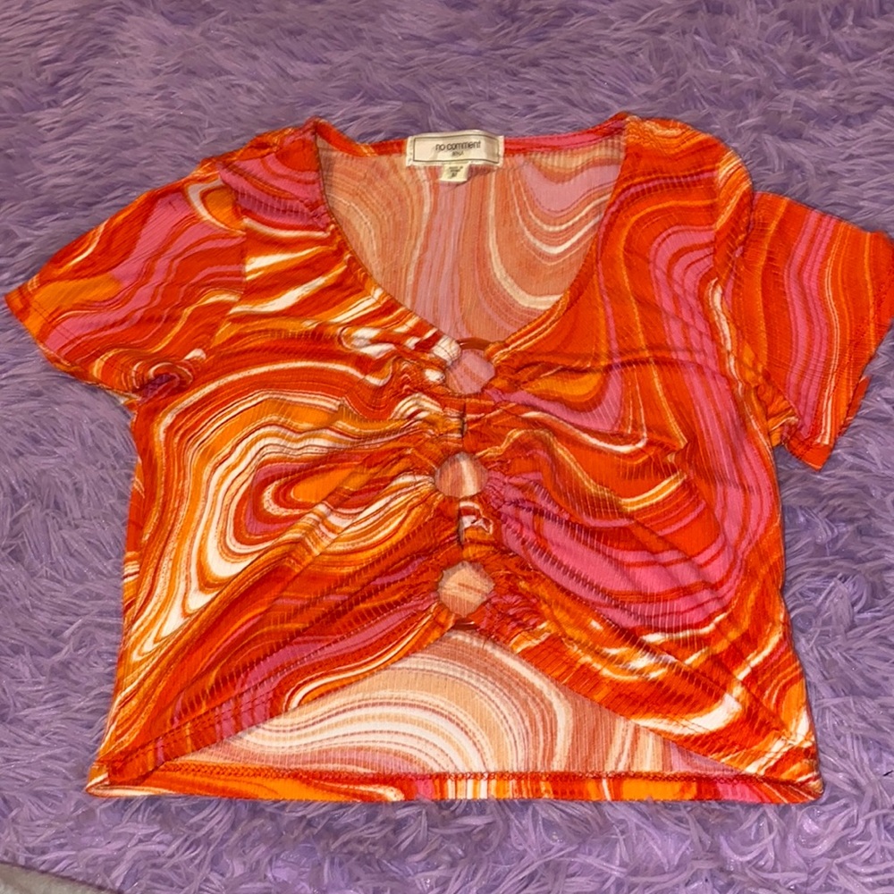 Orange crop top